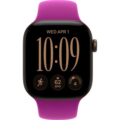 Умные часы Apple Watch Series 12 42mm GPS Dark Bronze Aluminum Case with Magenta Sport Band SM/ML - фото 60629