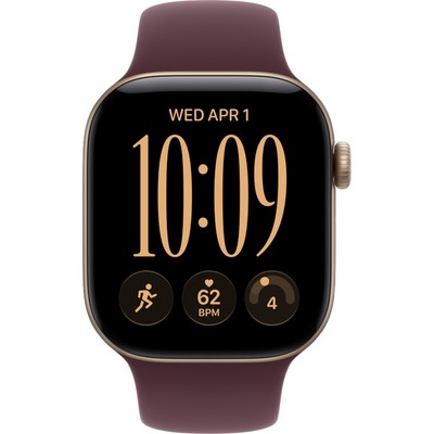 Умные часы Apple Watch Series 12 42mm GPS Light Gold Aluminum Case with Burgundy Sport Band SM/ML - фото 60665