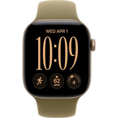 Умные часы Apple Watch Series 12 42mm GPS Light Gold Aluminum Case with Olive Sport Band SM/ML - фото 60667