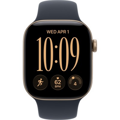 Умные часы Apple Watch Series 12 42mm GPS Light Gold Aluminum Case with Navy Blue Sport Band SM/ML - фото 60669