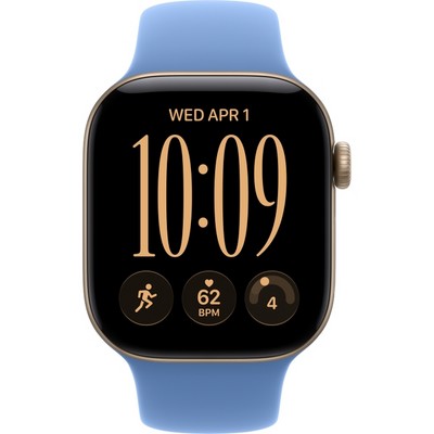 Умные часы Apple Watch Series 12 42mm GPS Light Gold Aluminum Case with Wildflower Blue Sport Band SM/ML - фото 60671