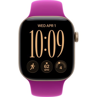 Умные часы Apple Watch Series 12 42mm GPS Light Gold Aluminum Case with Magenta Sport Band SM/ML - фото 60673