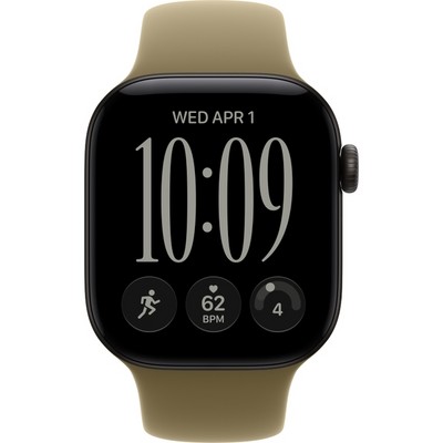 Умные часы Apple Watch Series 12 42mm GPS Black Aluminum Case with Olive Sport Band SM/ML - фото 60683