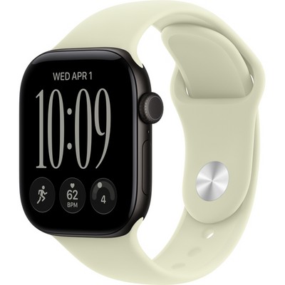 Умные часы Apple Watch Series 12 42mm GPS Black Aluminum Case with Pale Succulent Sport Band SM/ML - фото 60694