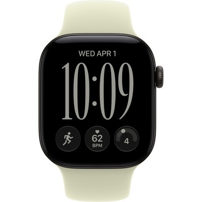 Умные часы Apple Watch Series 12 42mm GPS Black Aluminum Case with Pale Succulent Sport Band SM/ML - фото 60695