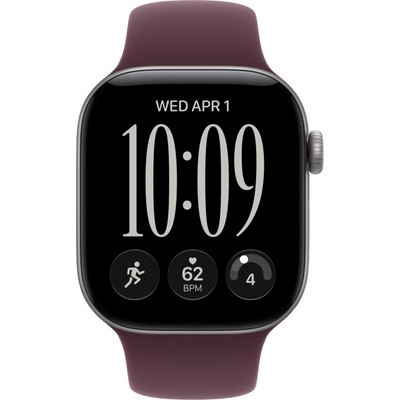 Умные часы Apple Watch Series 12 42mm GPS Space Gray Aluminum Case with Burgundy Sport Band SM/ML - фото 60697