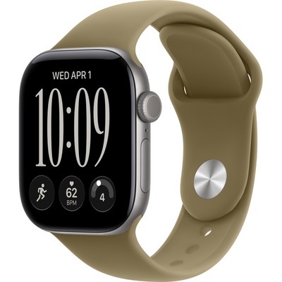 Умные часы Apple Watch Series 12 42mm GPS Space Gray Aluminum Case with Olive Sport Band SM/ML - фото 60698