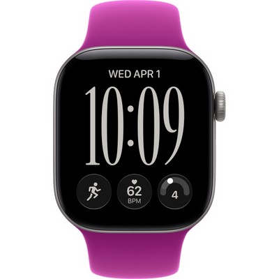 Умные часы Apple Watch Series 12 42mm GPS Space Gray Aluminum Case with Magenta Sport Band SM/ML - фото 60705