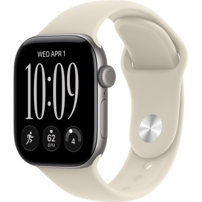Умные часы Apple Watch Series 12 42mm GPS Space Gray Aluminum Case with Sand Sport Band SM/ML - фото 60708