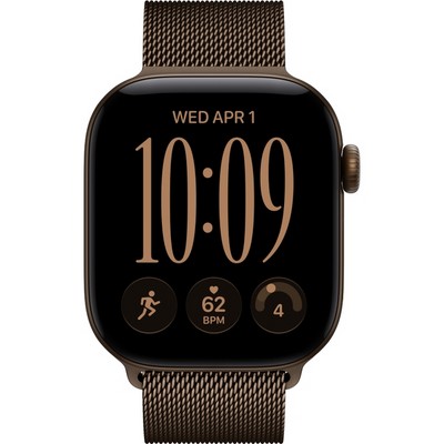 Умные часы Apple Watch Series 12 42mm GPS Dark Bronze Aluminum Case with Dark Bronze Milanese Loop SM/ML - фото 60713