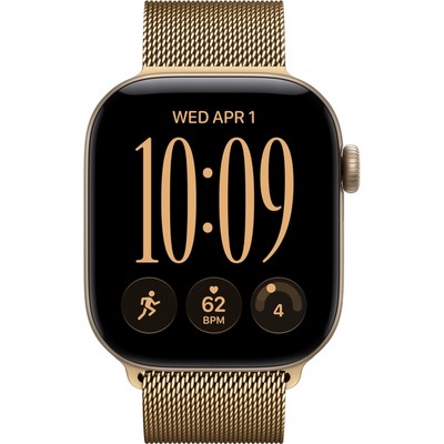 Умные часы Apple Watch Series 12 42mm GPS Light Gold Aluminum Case with Radiant Gold Milanese Loop SM/ML - фото 60716