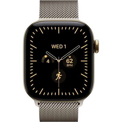 Умные часы Apple Watch Series 12 42mm GPS + Cellular Radiant Gold Titanium Case with Radiant Gold Milanese Loop SM/ML - фото 60732
