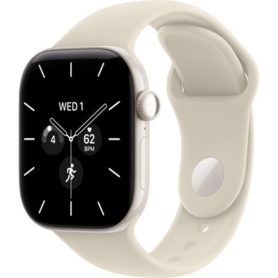 Умные часы Apple Watch Series 12 42mm GPS + Cellular Pearl White Ceramic Case with Sand Sport Band SM/ML - фото 60739