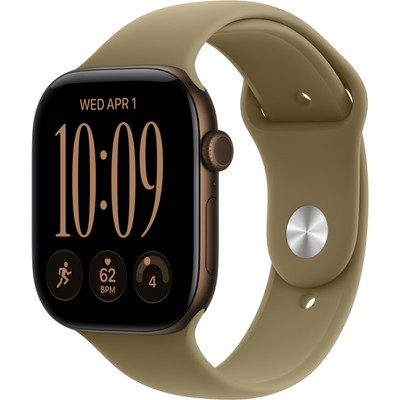 Умные часы Apple Watch Series 12 46mm GPS Dark Bronze Aluminum Case with Olive Sport Band SM/ML - фото 60751