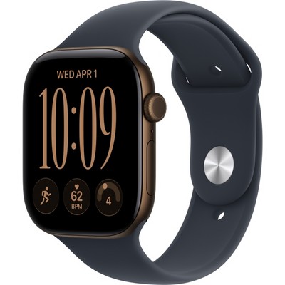 Умные часы Apple Watch Series 12 46mm GPS Dark Bronze Aluminum Case with Navy Blue Sport Band SM/ML - фото 60754