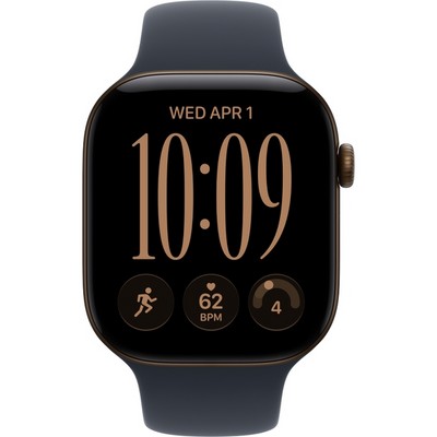 Умные часы Apple Watch Series 12 46mm GPS Dark Bronze Aluminum Case with Navy Blue Sport Band SM/ML - фото 60755