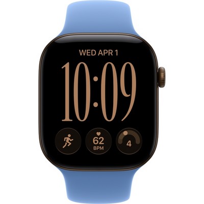 Умные часы Apple Watch Series 12 46mm GPS Dark Bronze Aluminum Case with Wildflower Blue Sport Band SM/ML - фото 60758
