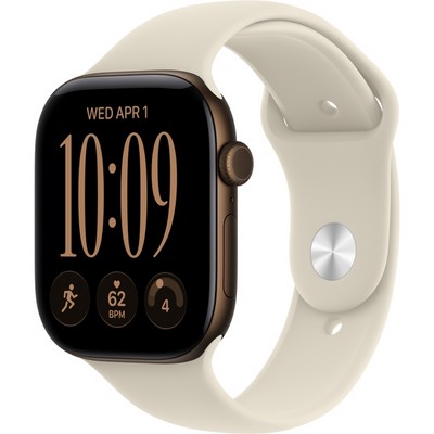 Умные часы Apple Watch Series 12 46mm GPS Dark Bronze Aluminum Case with Sand Sport Band SM/ML - фото 60766