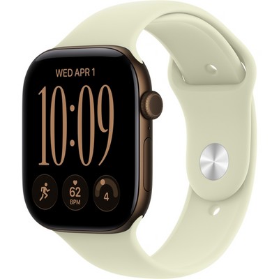 Умные часы Apple Watch Series 12 46mm GPS Dark Bronze Aluminum Case with Pale Succulent Sport Band SM/ML - фото 60769