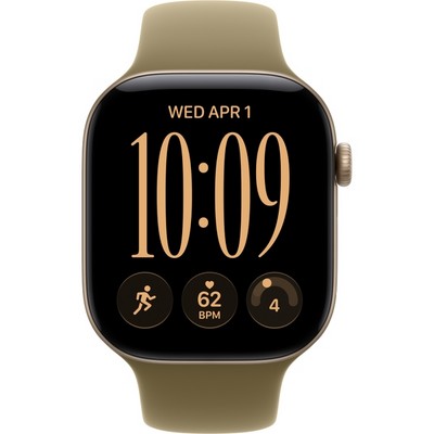Умные часы Apple Watch Series 12 46mm GPS Light Gold Aluminum Case with Olive Sport Band SM/ML - фото 60793