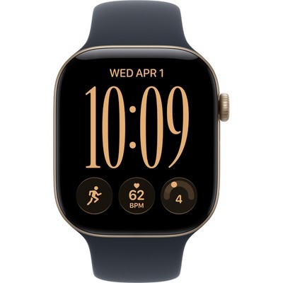 Умные часы Apple Watch Series 12 46mm GPS Light Gold Aluminum Case with Navy Blue Sport Band SM/ML - фото 60795
