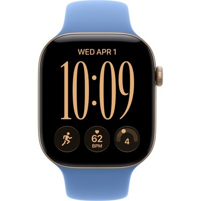 Умные часы Apple Watch Series 12 46mm GPS Light Gold Aluminum Case with Wildflower Blue Sport Band SM/ML - фото 60800