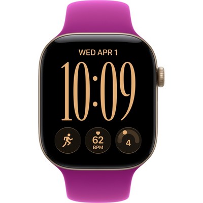 Умные часы Apple Watch Series 12 46mm GPS Light Gold Aluminum Case with Magenta Sport Band SM/ML - фото 60802