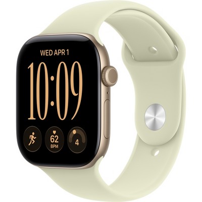 Умные часы Apple Watch Series 12 46mm GPS Light Gold Aluminum Case with Pale Succulent Sport Band SM/ML - фото 60807