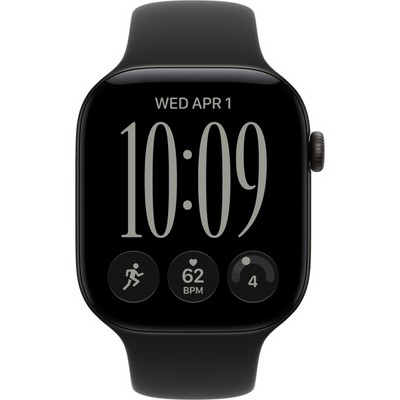 Умные часы Apple Watch Series 12 46mm GPS Black Aluminum Case with Black Sport Band SM/ML - фото 60820