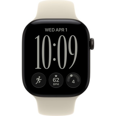 Умные часы Apple Watch Series 12 46mm GPS Black Aluminum Case with Sand Sport Band SM/ML - фото 60822
