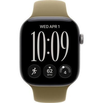 Умные часы Apple Watch Series 12 46mm GPS Space Gray Aluminum Case with Olive Sport Band SM/ML - фото 60828