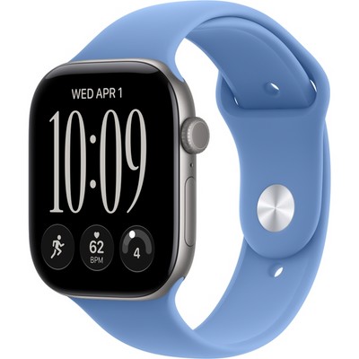 Умные часы Apple Watch Series 12 46mm GPS Space Gray Aluminum Case with Wildflower Blue Sport Band SM/ML - фото 60831
