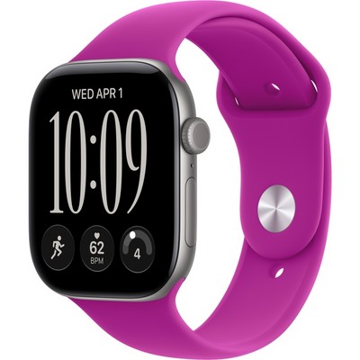 Умные часы Apple Watch Series 12 46mm GPS Space Gray Aluminum Case with Magenta Sport Band SM/ML - фото 60833
