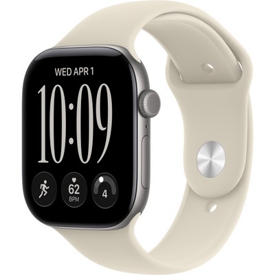 Умные часы Apple Watch Series 12 46mm GPS Space Gray Aluminum Case with Sand Sport Band SM/ML - фото 60837