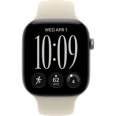 Умные часы Apple Watch Series 12 46mm GPS Space Gray Aluminum Case with Sand Sport Band SM/ML - фото 60838