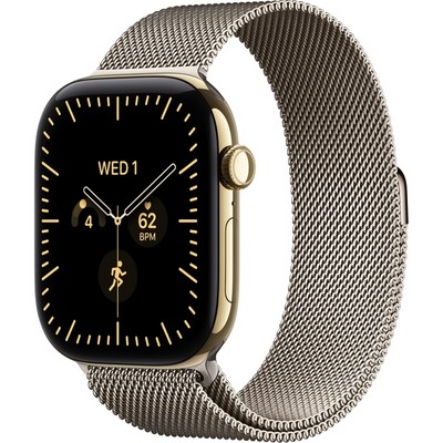 Умные часы Apple Watch Series 12 46mm GPS + Cellular Radiant Gold Titanium Case with Radiant Gold Milanese Loop SM/ML - фото 60860