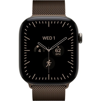 Умные часы Apple Watch Series 12 46mm GPS + Cellular Natural Titanium Case with Dark Bronze Milanese Loop SM/ML - фото 60863