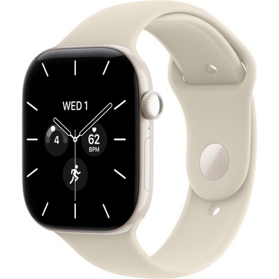Умные часы Apple Watch Series 12 46mm GPS + Cellular Pearl White Ceramic Case with Sand Sport Band SM/ML - фото 60868