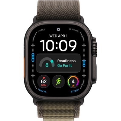 Умные часы Apple Watch Ultra 4 49mm GPS + Cellular Black Titanium Case with Dark Olive Alpine Loop S/M/L - фото 60875