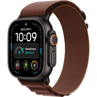 Умные часы Apple Watch Ultra 4 49mm GPS + Cellular Black Titanium Case with Burgundy Alpine Loop S/M/L - фото 60877