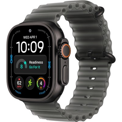 Умные часы Apple Watch Ultra 4 49mm GPS + Cellular Black Titanium Case with Translucent Black Ocean Band - фото 60892