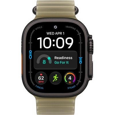 Умные часы Apple Watch Ultra 4 49mm GPS + Cellular Black Titanium Case with Translucent Kelp Ocean Band - фото 60896