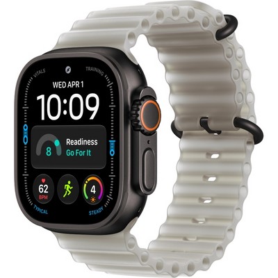 Умные часы Apple Watch Ultra 4 49mm GPS + Cellular Black Titanium Case with Translucent Gray Ocean Band - фото 60898