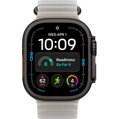 Умные часы Apple Watch Ultra 4 49mm GPS + Cellular Black Titanium Case with Translucent Gray Ocean Band - фото 60899