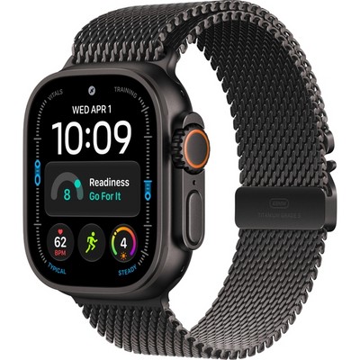 Умные часы Apple Watch Ultra 4 49mm GPS + Cellular Black Titanium Case with Black Titanium Milanese Loop S/M/L - фото 60901