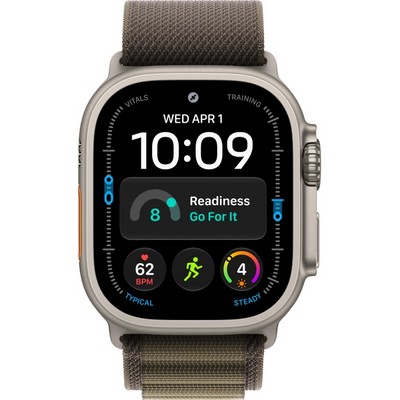 Умные часы Apple Watch Ultra 4 49mm GPS + Cellular Natural Titanium Case with Dark Olive Alpine Loop S/M/L - фото 60905