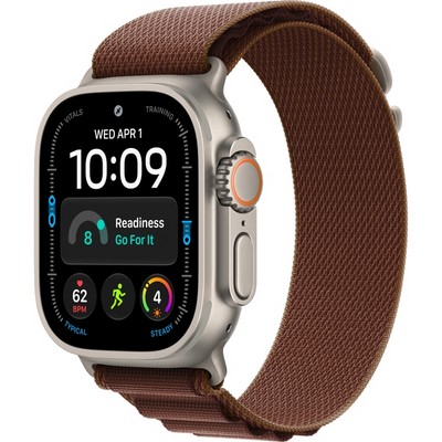 Умные часы Apple Watch Ultra 4 49mm GPS + Cellular Natural Titanium Case with Burgundy Alpine Loop S/M/L - фото 60907
