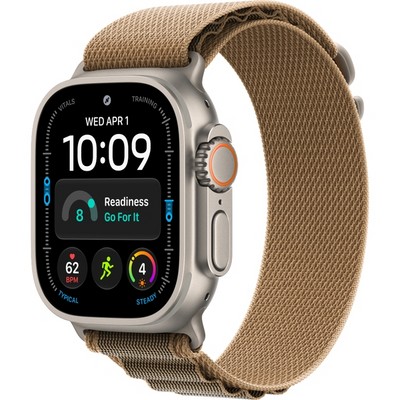 Умные часы Apple Watch Ultra 4 49mm GPS + Cellular Natural Titanium Case with Desert Alpine Loop S/M/L - фото 60910