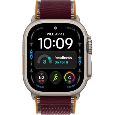 Умные часы Apple Watch Ultra 4 49mm GPS + Cellular Natural Titanium Case with Burgundy Trail Loop SM/ML - фото 60917