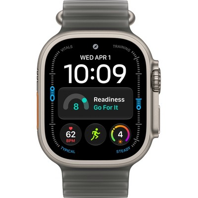 Умные часы Apple Watch Ultra 4 49mm GPS + Cellular Natural Titanium Case with Translucent Natural Ocean Band - фото 60923